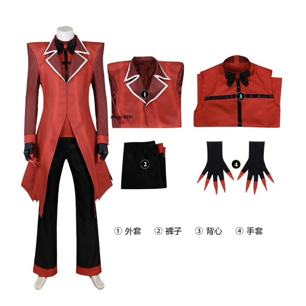 Anime Hazbin Hotel Alastor Cosplay Costume Adult Size S Halloween Dress Suit New - Picture 5 of 11
